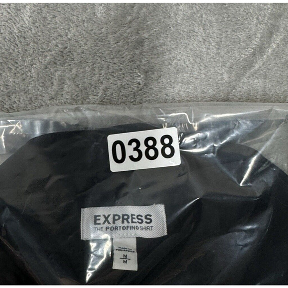 Express Shirt Womens Medium Black White Polka Dots Portofino Office Professional - Picture 7 of 7
